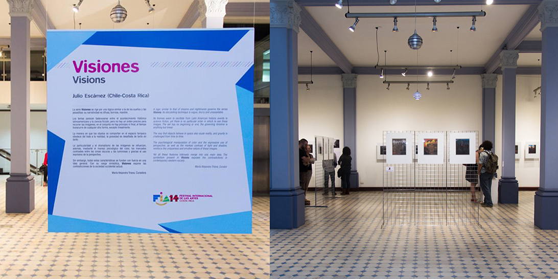 En el marco del Festival de las Artes de Costa Rica, realiza su última exposición personal en el Centro de Investigación del Patrimonio titulada Visiones en la que presenta treinta dibujos en tempera sobre papel
